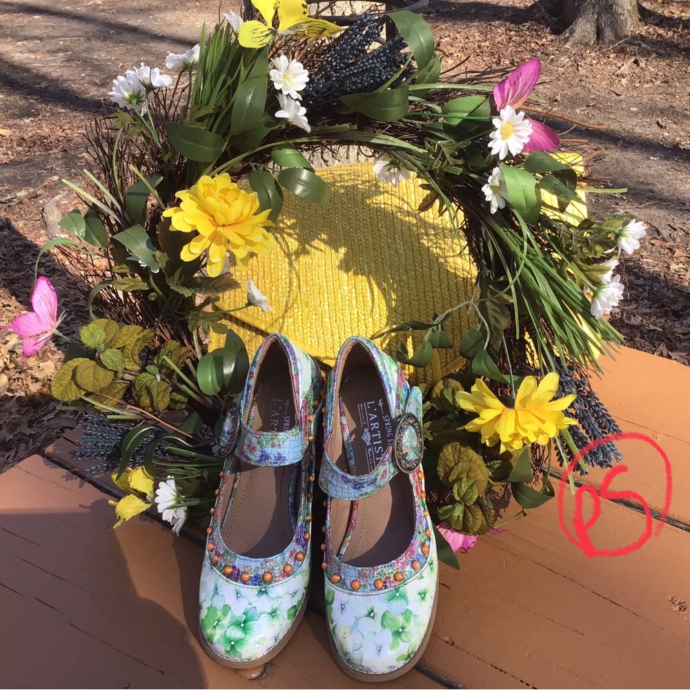 Spring Step Floral Mary Jane Shoes - Multicolor